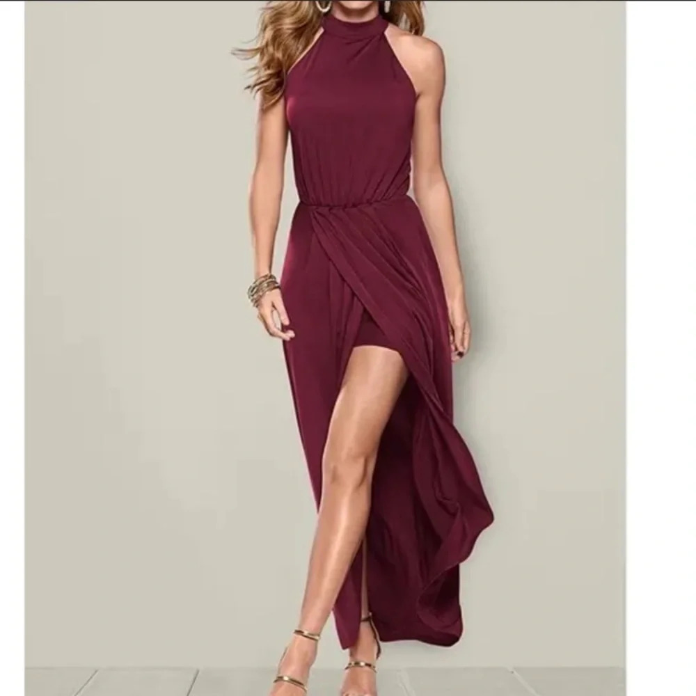 Venus Halter Maxi Dress